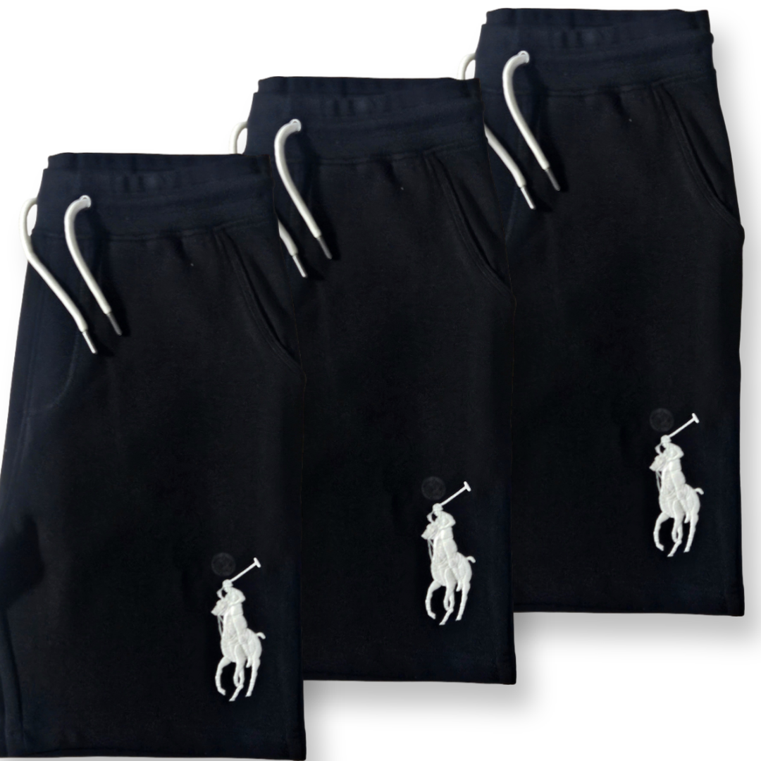 Terry Cotton Black Shorts