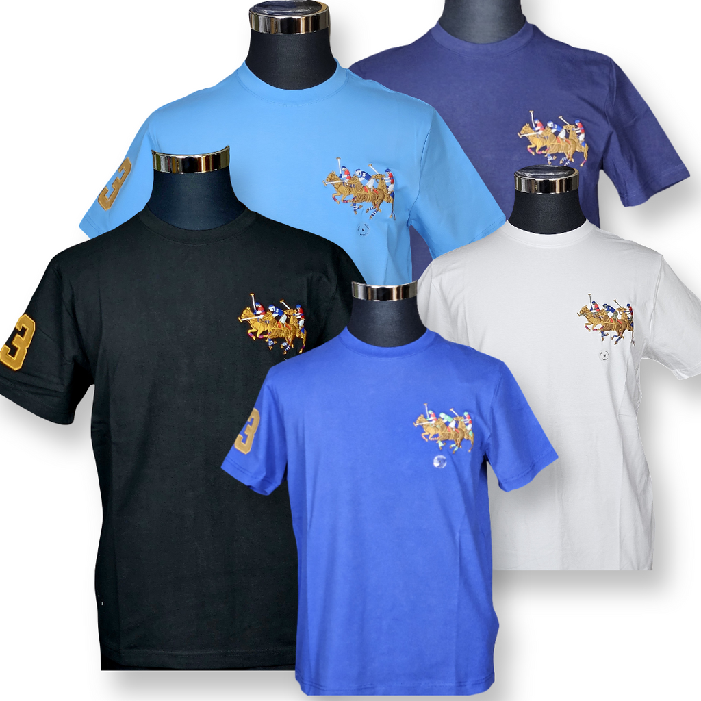 Three Horse Round Neck Tshirt